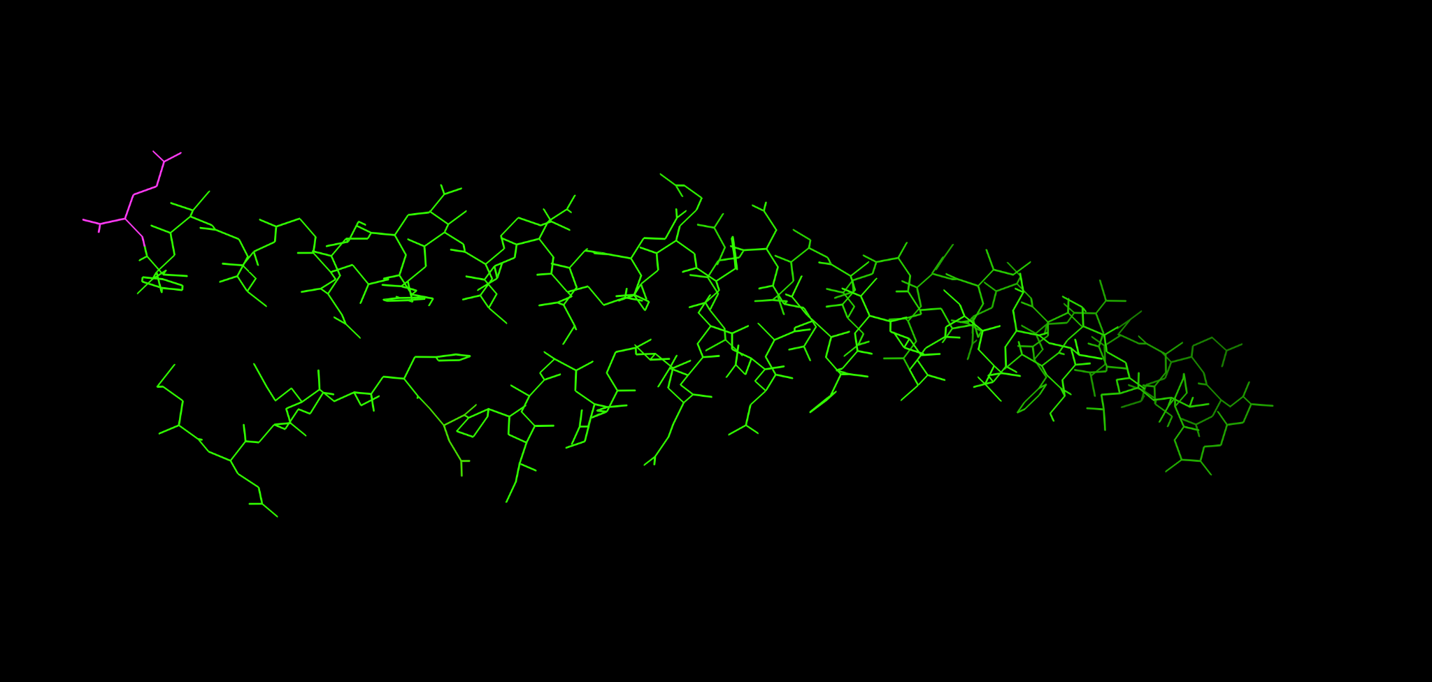 Rv3872 wire representation emphasizing side chains